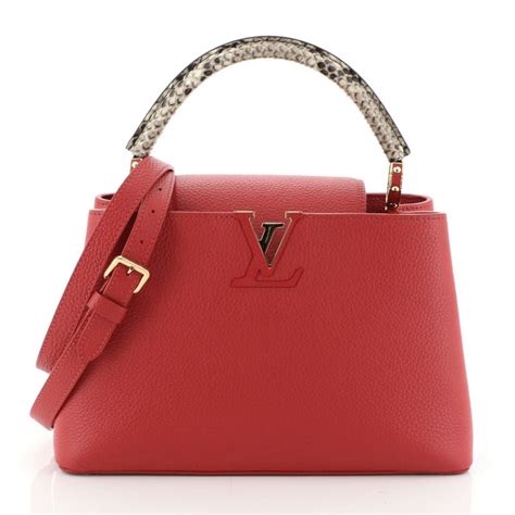 louis vuitton capucines pm python|capucines leather handbags.